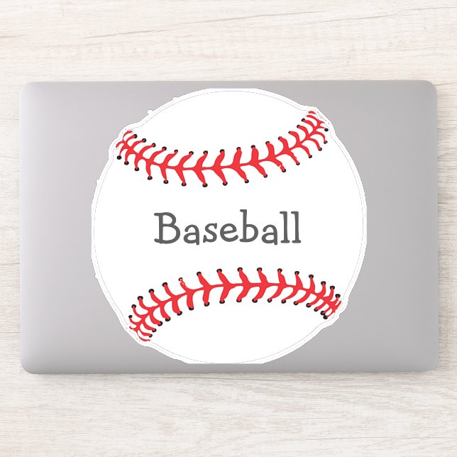 Baseball Design Contour Sticker (Computer)