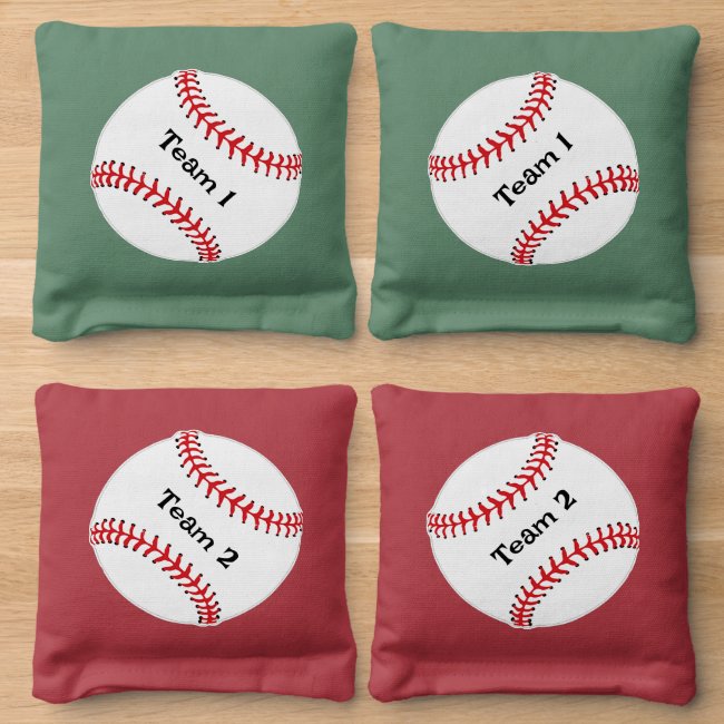 Baseball Design Cornhole Bean Bags