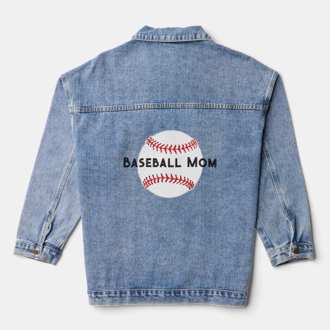 Baseball Design Denim Jacket