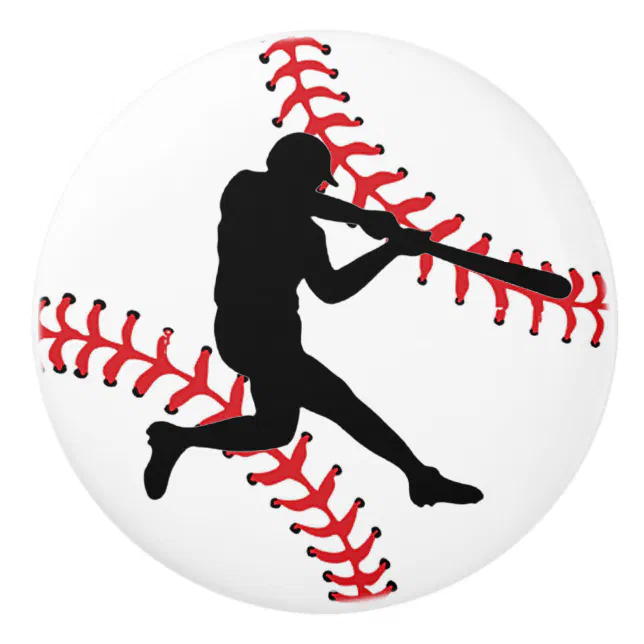 Baseball Design Drawer Pull, Cabinet Knob | Zazzle