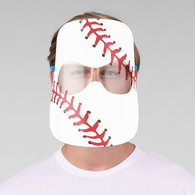 Baseball Design Face Shield
