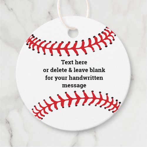 Baseball Design Favor Card Favor Tags