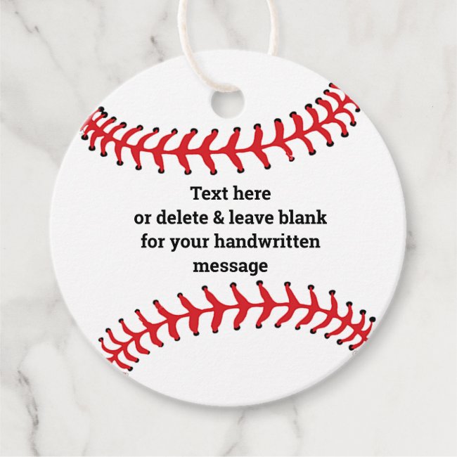 Baseball Design Favor Card