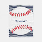 Baseball Design Fleece Blanket