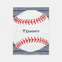 Baseball Design Fleece Blanket