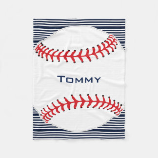 Baseball Design Fleece Blanket
