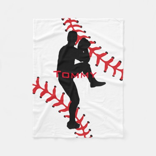 Baseball Design Fleece Blanket
