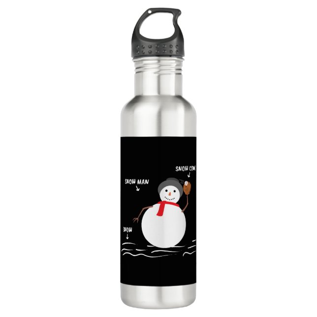 Baseball Design for Base Ball Lovers Stainless Steel Water Bottle (Front)