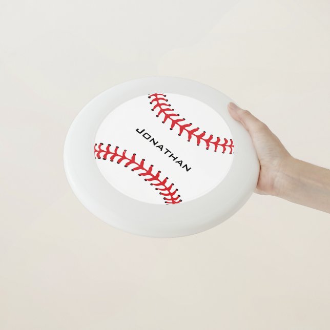 Baseball Design Frisbee (In Hand)