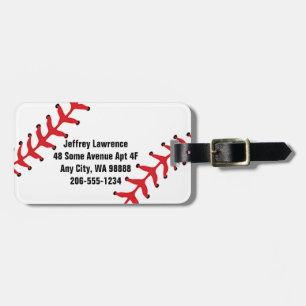 Baseball Design Luggage Tags