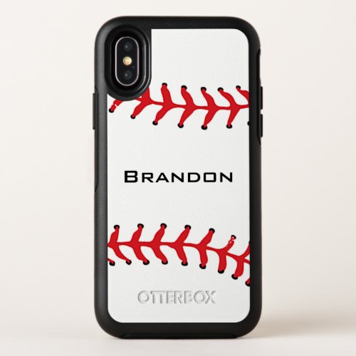 Baseball Design OtterBox Symmetry iPhone X Case