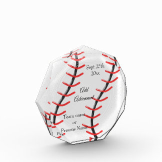 Baseball Design Personalised Acrylic Award