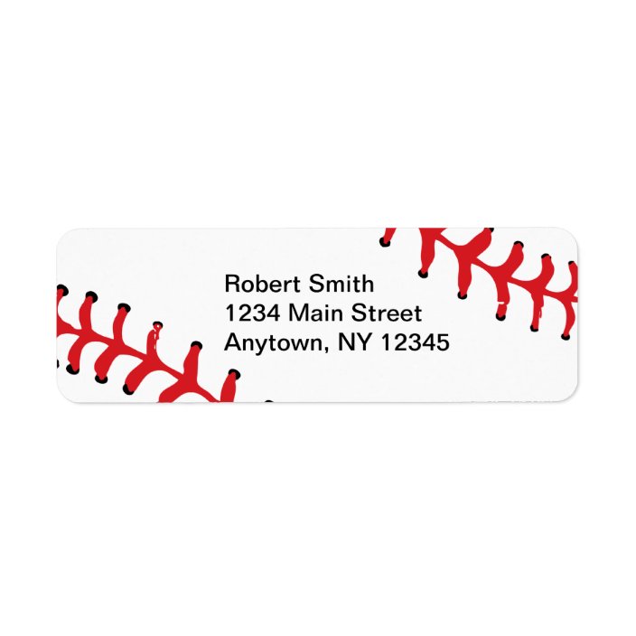 Baseball Design Return Address Labels