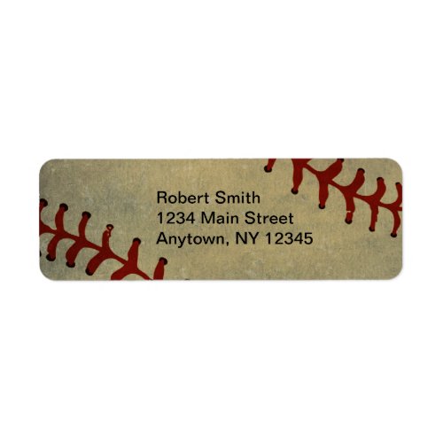 Baseball Design Return Address Labels