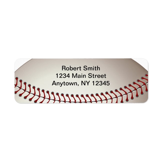 Baseball Design Return Address Labels