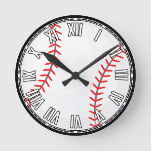 Baseball Design Round Clock