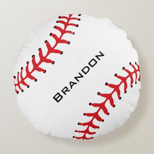 Baseball Design Round Pillow