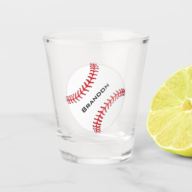 Baseball Design Shot Glass
