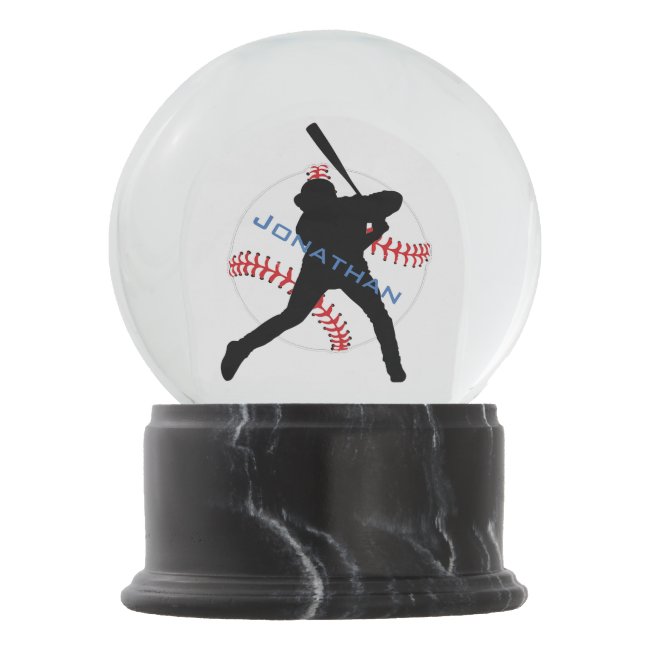 Baseball Design Snow Globe