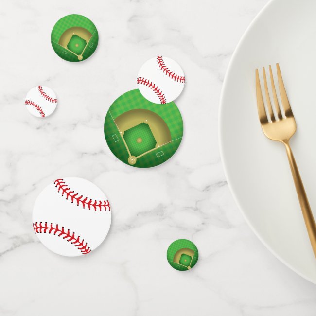 Baseball Design Table Confetti