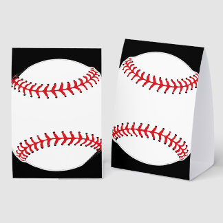 Baseball Design Tent Paper Table Sign