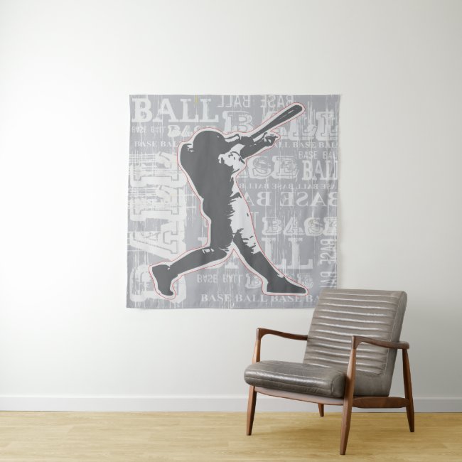 Baseball Design Wall Tapestry