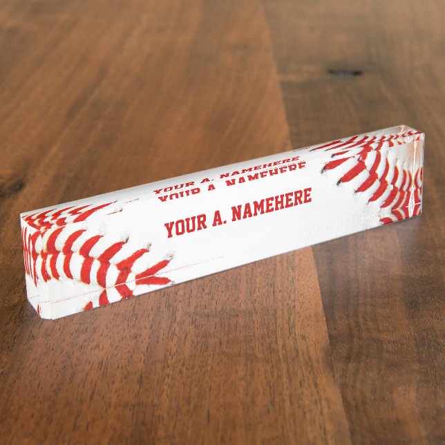 Baseball Desk Nameplate (Side)