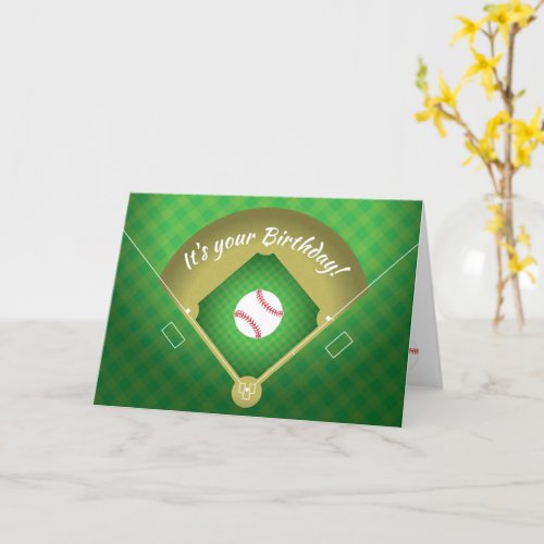 Baseball Diamond Ball Sports Design Birthday Card
