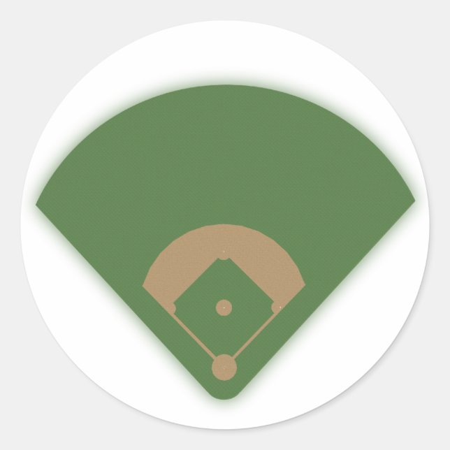 Baseball Diamond: Classic Round Sticker (Front)
