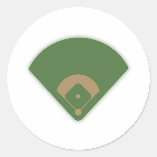 Baseball Diamond: Classic Round Sticker (Front)