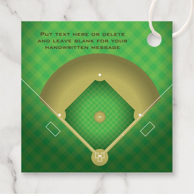 Baseball Diamond Design Favor Card