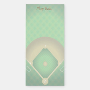 Baseball Diamond Design Fridge Notepad