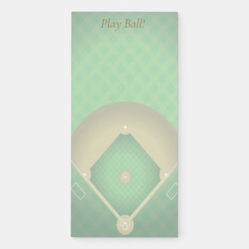 Baseball Diamond Design Fridge Notepad by SjasisSportsSpace at Zazzle