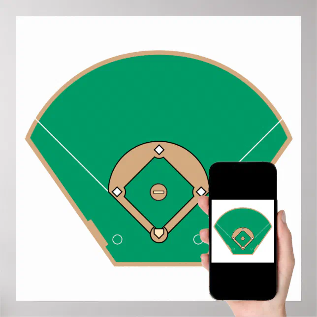 baseball diamond field poster Zazzle