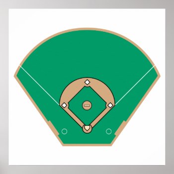 Baseball Diamond Field Poster by sports_shop at Zazzle