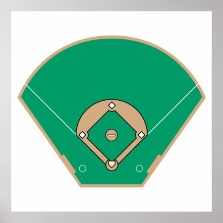 Baseball Diamond Field Poster