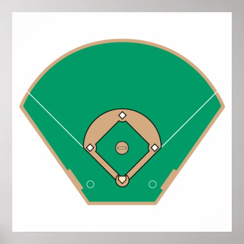 baseball diamond field poster