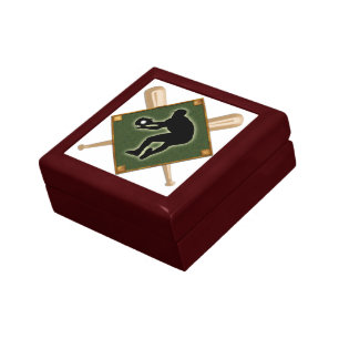 Baseball Diamond Fielding 2 Keepsake Box