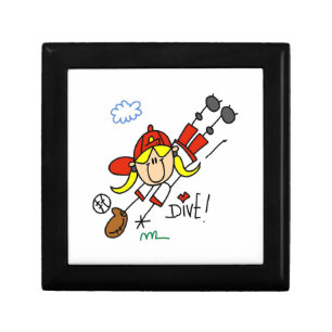 Baseball Dive Girls Softball T-shirts and Gifts Jewelry Box