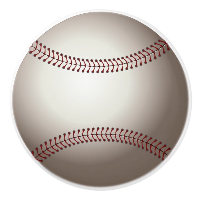 Baseball Door Knob Cabinet Pull (Front)