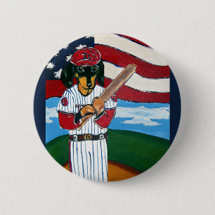 Baseball doxie button