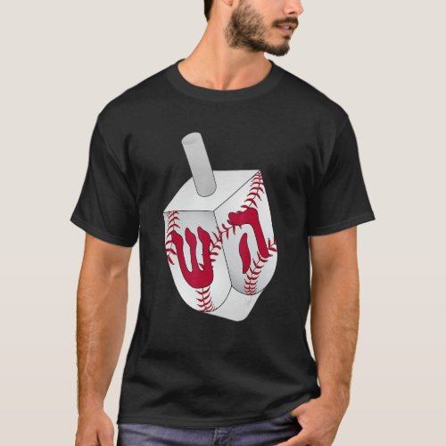 Baseball Dreidel Hanukkah 2022 Jewish Chanukah T_Shirt