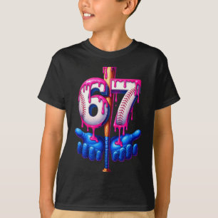 Baseball Drip 6 7 Number 67 Six Seven Meme Mens Bo T-Shirt