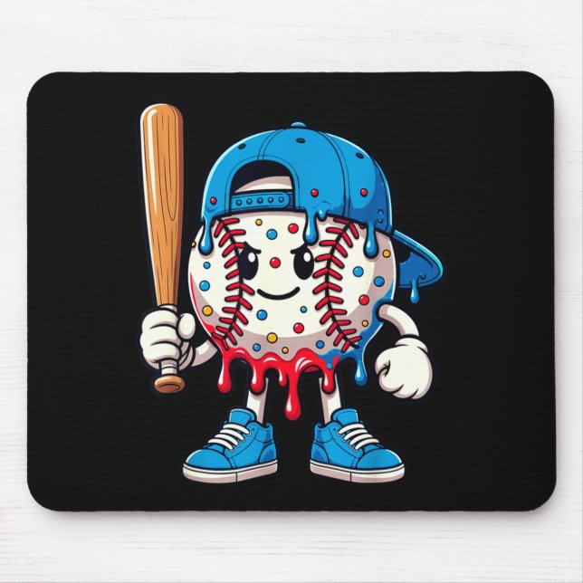 Baseball Drip Baseball Life Style 101 Apparel Yout Mouse Pad (Front)