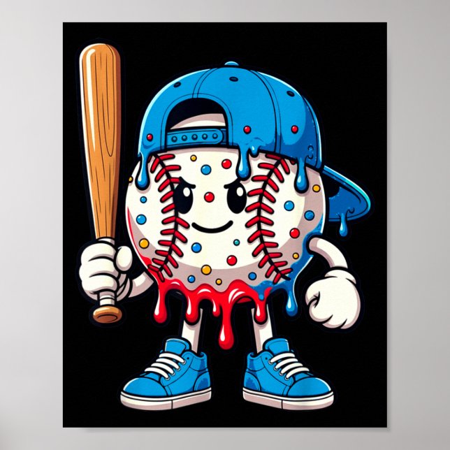 Baseball Drip Baseball Life Style 101 Apparel Yout Poster (Front)