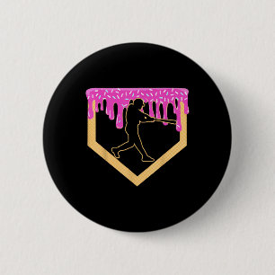 Baseball Drip Boy Home Plate Ice Cream Youth Baseb Button