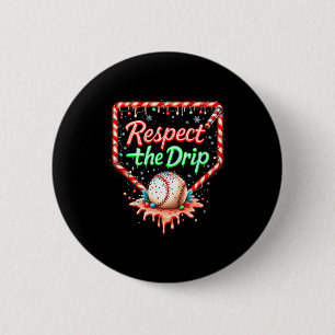 Baseball Drip Boys Ice Cream Christmas Youth Respe Button