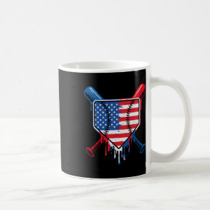 Baseball Drip Boys Ice Cream Patriotic American Fl Coffee Mug