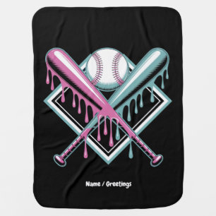 Baseball Drip For Boys Ice Cream Bat – Cool Youth Baby Blanket
