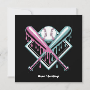 Baseball Drip For Boys Ice Cream Bat – Cool Youth Invitation